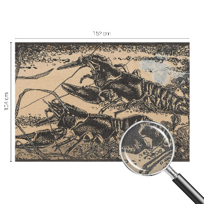 3D fototapetas sienoms su vėžiu vandens motyvu