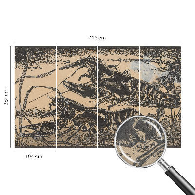 3D fototapetas sienoms Vandkrebsas