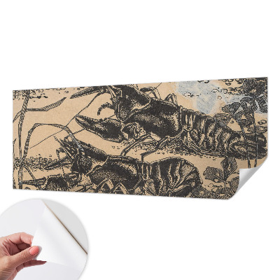 3D fototapetas sienoms su vėžiu vandens motyvu