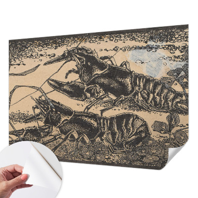 3D fototapetas sienoms su vėžiu vandens motyvu