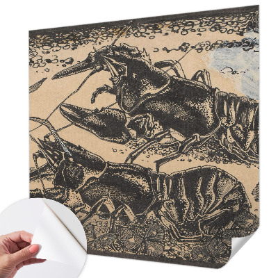 3D fototapetas sienoms su vėžiu vandens motyvu