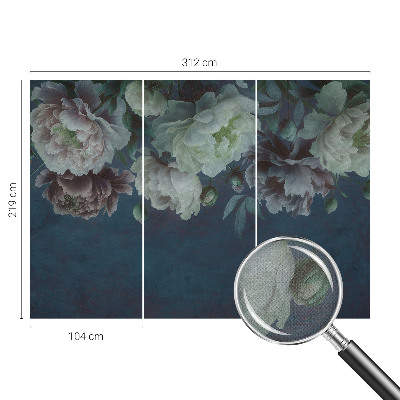 3D fototapetas su gėlių motyvu elegantiškam interjerui
