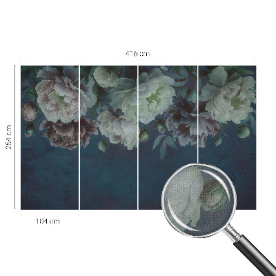 3D fototapetas su gėlių motyvu elegantiškam interjerui