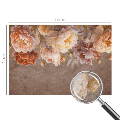 3D fototapetas sienoms su gėlėmis, suteikiantis elegantišką išvaizdą