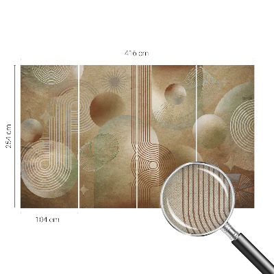 Savaime lipnus fototapetas su geometriniu piešiniu