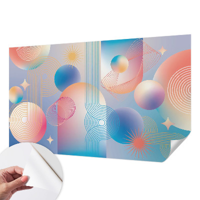 3D fototapetas sienoms su spalvinga abstrakcine kompozicija