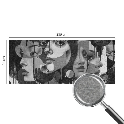 3D fototapetas su moterų veidais