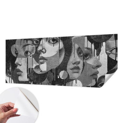 3D fototapetas su moterų veidais