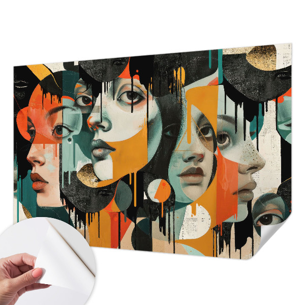 3D fototapetas sienoms Spalvingas ansigter