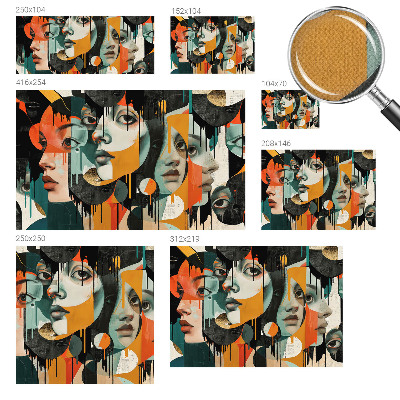 3D fototapetas sienoms Spalvingas ansigter