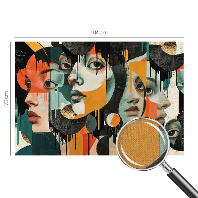 3D fototapetas sienoms Spalvingas ansigter