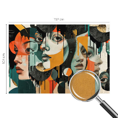 3D fototapetas sienoms Spalvingas ansigter