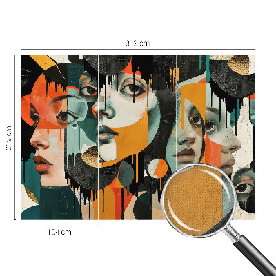 3D fototapetas sienoms Spalvingas ansigter