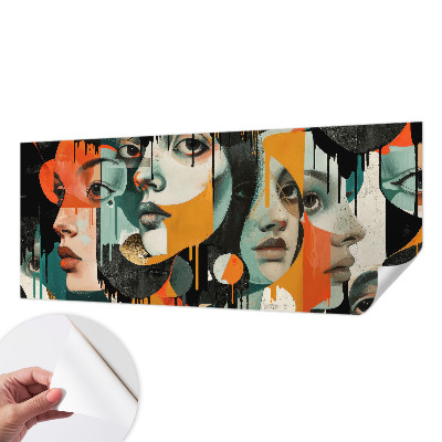 3D fototapetas sienoms Spalvingas ansigter