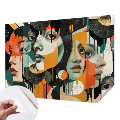 3D fototapetas sienoms Spalvingas ansigter