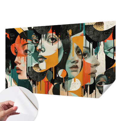 3D fototapetas sienoms Spalvingas ansigter