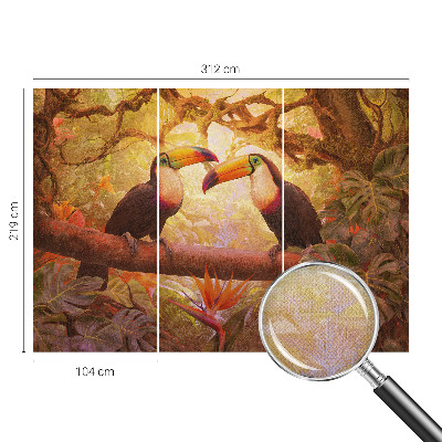 3D fototapetas sienoms Spalvingas tukanas