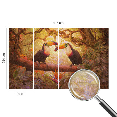 3D fototapetas sienoms Spalvingas tukanas