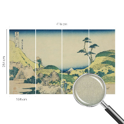 3D fototapetas sienoms su vaizdu į kaimišką peizažą