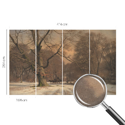 3D fototapetas sienoms su žiemos šalių motyvu