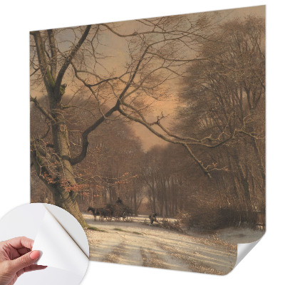 3D fototapetas sienoms su žiemos šalių motyvu