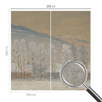 Savaime lipnus fototapetas su žiemos šalies motyvu