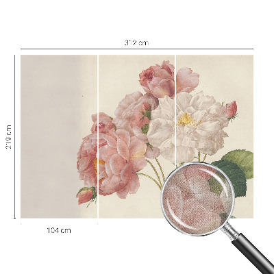 3D fototapetas sienoms romantiško rožinio dizaino