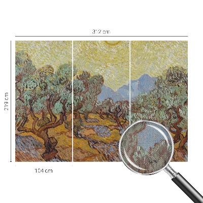 3D fototapetas Oliventræer