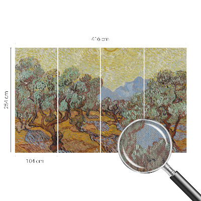 3D fototapetas Oliventræer