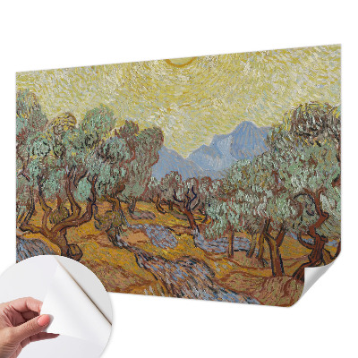 3D fototapetas su alyvmedžių motyvu