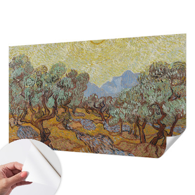 3D fototapetas su alyvmedžių motyvu