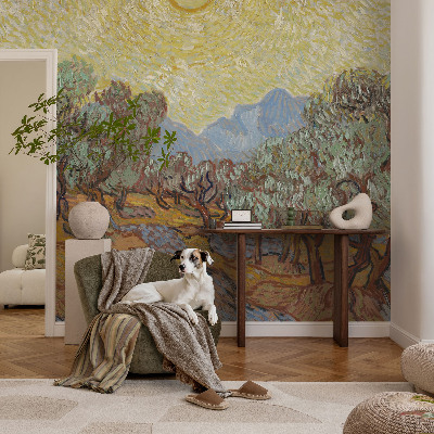 3D fototapetas Oliventræer