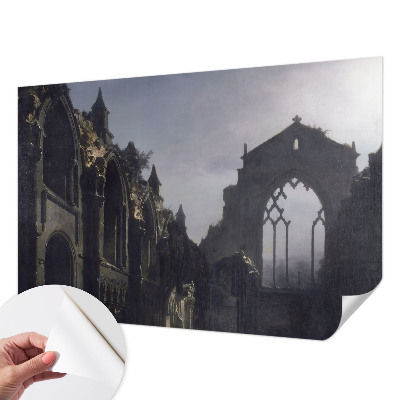 3D fototapetas sienoms su gotiškų griuvėsių motyvu