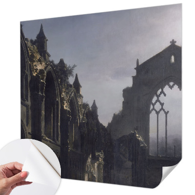 3D fototapetas sienoms su gotiškų griuvėsių motyvu