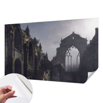 3D fototapetas sienoms su gotiškų griuvėsių motyvu
