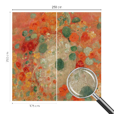 Fototapetas vaiko kambariui su abstrakčiu žiedų motyvu