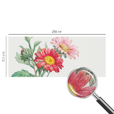 3D fototapetas sienoms su subtiliu žiedo motyvu