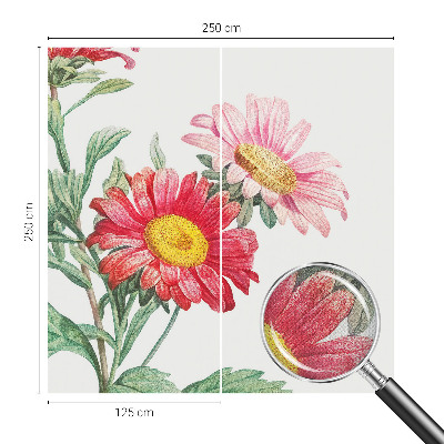 3D fototapetas sienoms su subtiliu žiedo motyvu