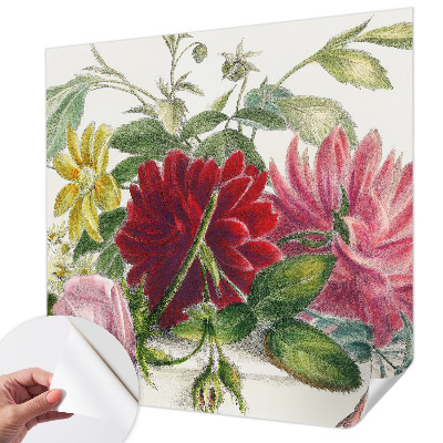 3D fototapetas sienoms su gėlių puokšte