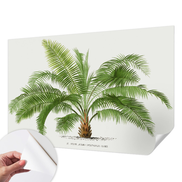 3D fototapetas su blizgančiu palmės raštu