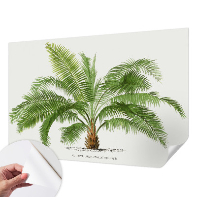 3D fototapetas su blizgančiu palmės raštu