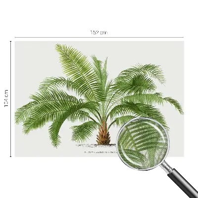 3D fototapetas su blizgančiu palmės raštu