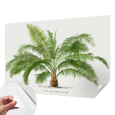 3D fototapetas su blizgančiu palmės raštu