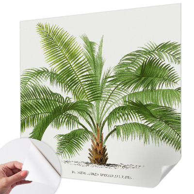 3D fototapetas su blizgančiu palmės raštu