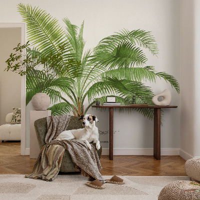 3D fototapetas su blizgančiu palmės raštu