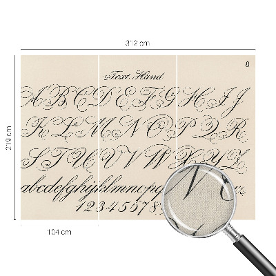 3D fototapetas sienoms Kaligrafinis rašymas