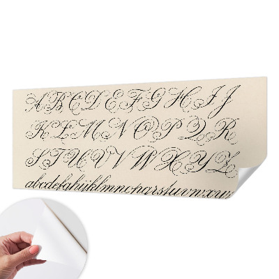 3D fototapetas sienoms su kaligrafiniu raštu