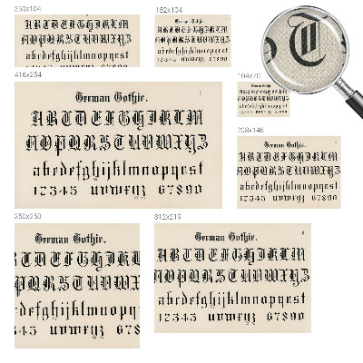 Tapetai Gotiškasis bogstaveris