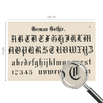 Tapetai Gotiškasis bogstaveris