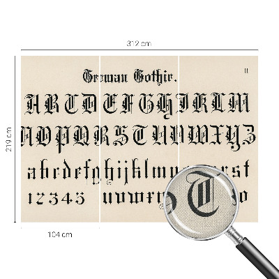 Tapetai Gotiškasis bogstaveris